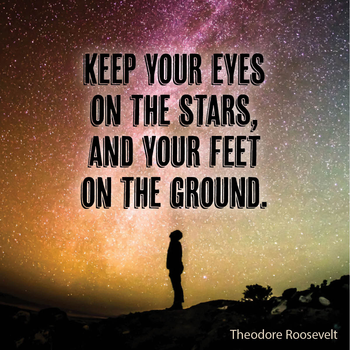 Keep your eyes on the stars, and your feet on the ground