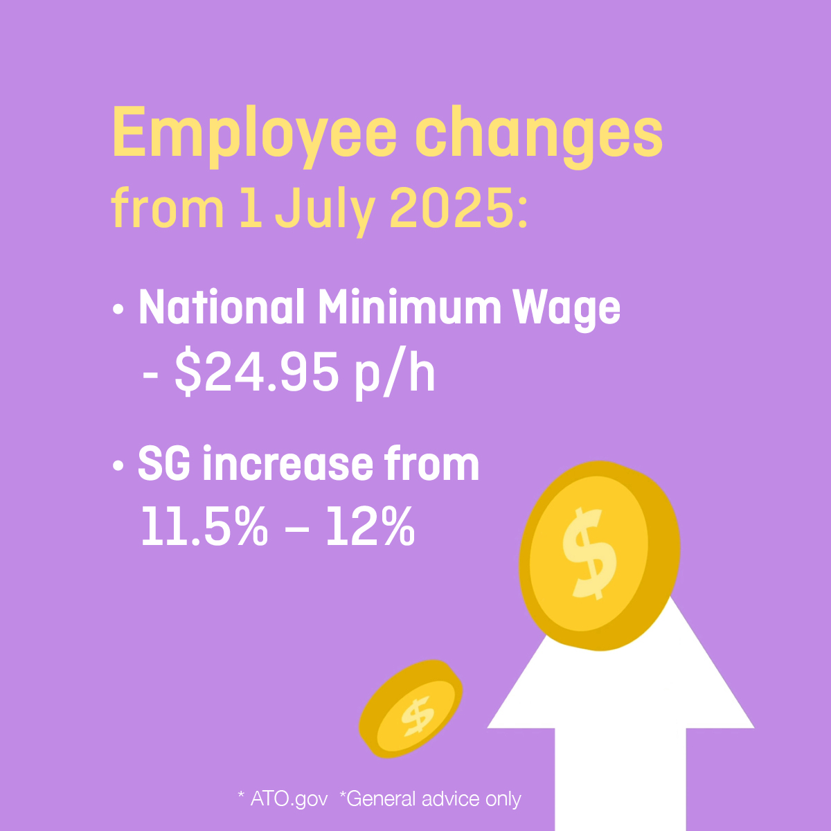 Employee changes from 1 July 2025