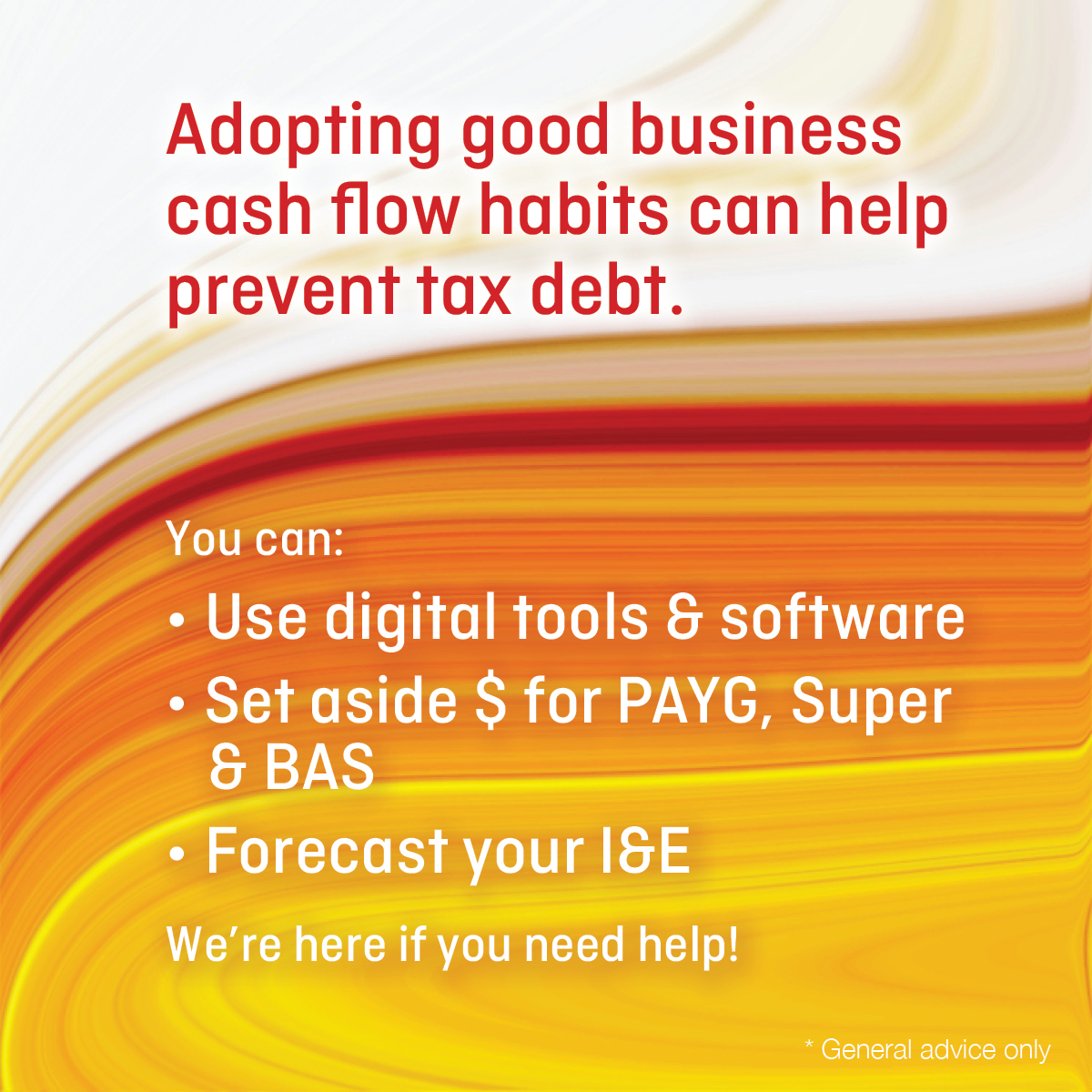 Adopting good business cash flow habits