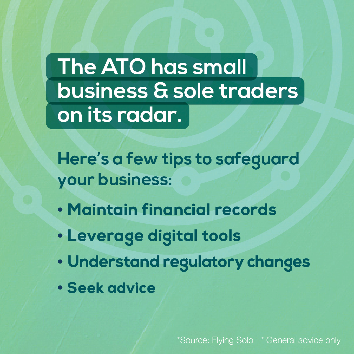 The ATO has small business & sole traders