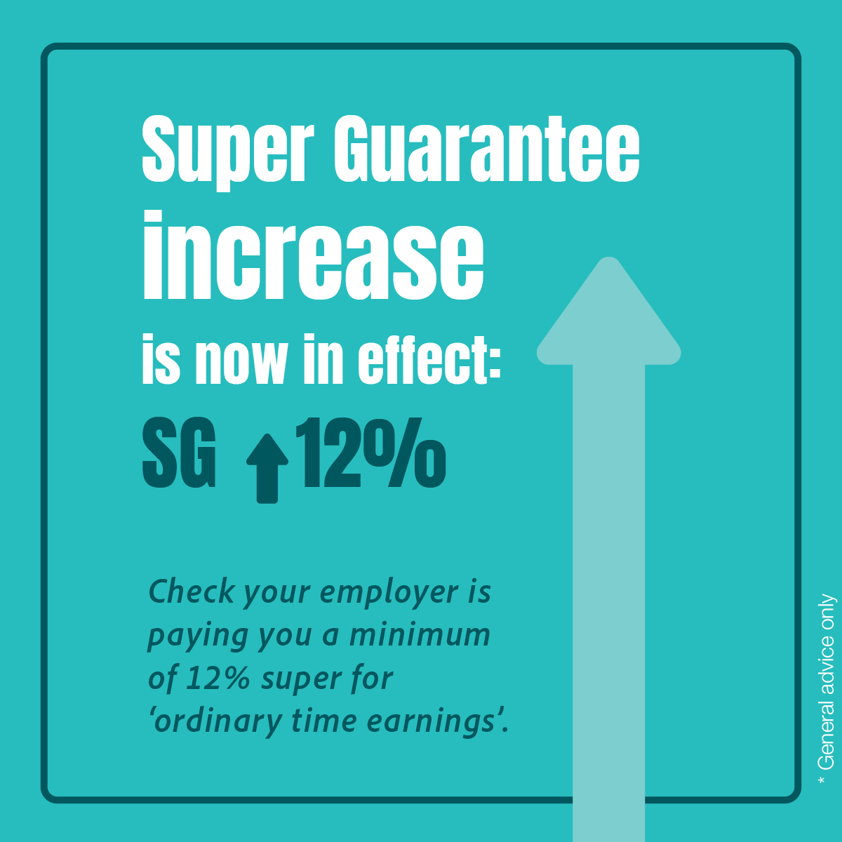 Super Guarantee increase is now in effect