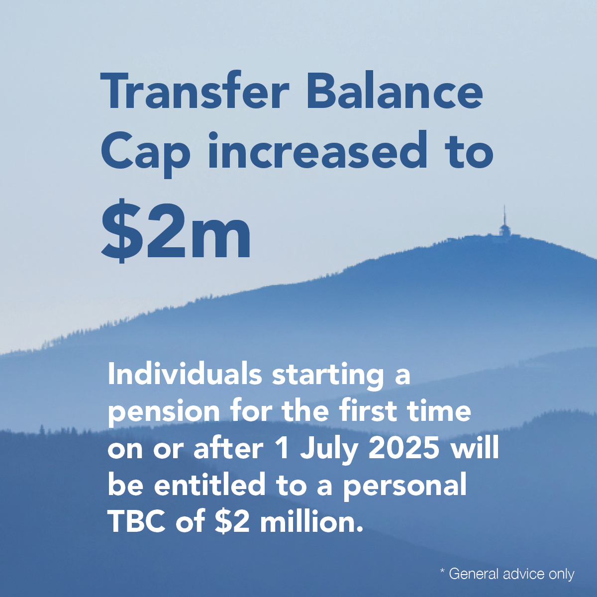 Transfer Balance Cap increased to m