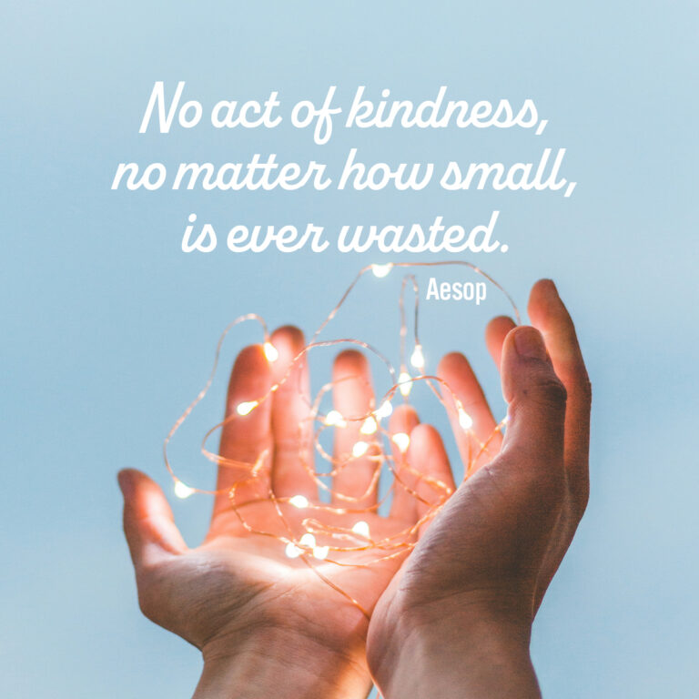 No act of kindness, no matter how small, is ever wasted