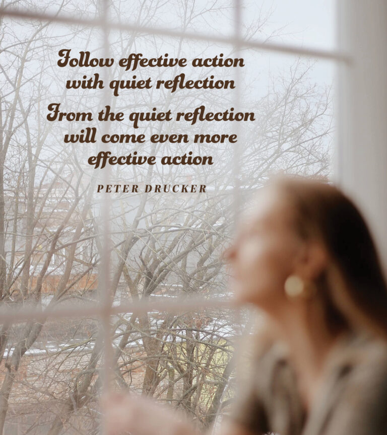 Follow effective action with quiet reflection