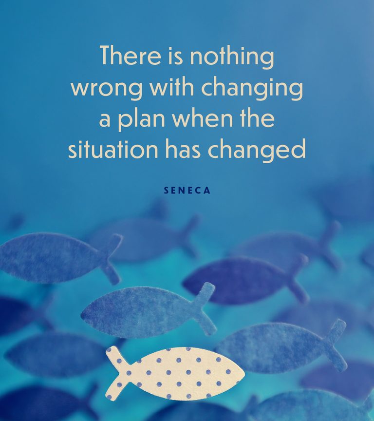 There is nothing wrong with changing a plan