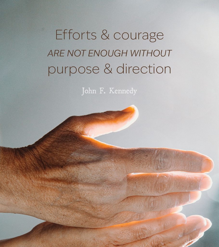 Efforts and courage are not enough without