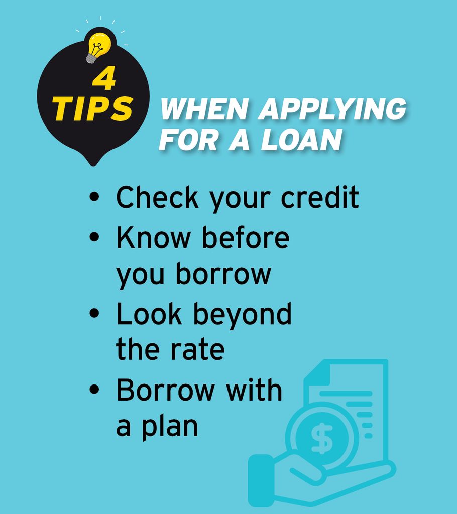 4 tips when applying for a loan: 
