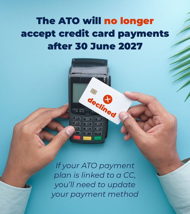 The ATO will no longer accept credit card payments